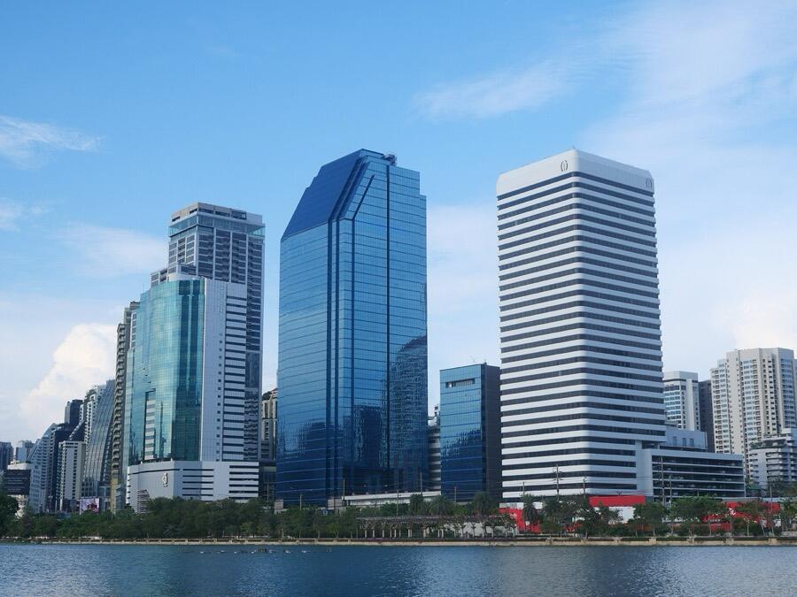 High-rise towers in central Bangkok